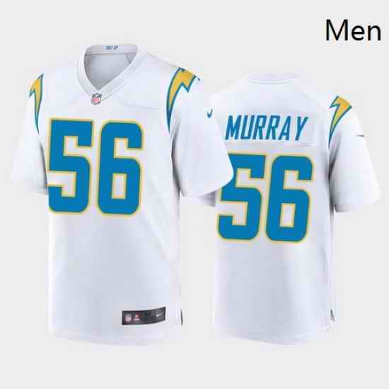 men kenneth murray los angeles chargers white game jersey 2020